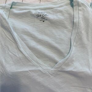 J. Crew V Neck Cotton Slub Tee M